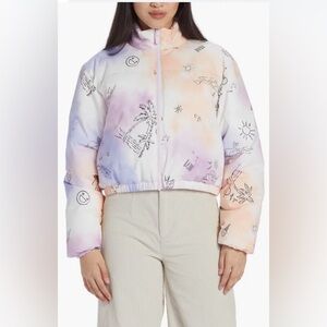 Roxy x Chloe Kim Reversible Puffer Bomber Jacket size S